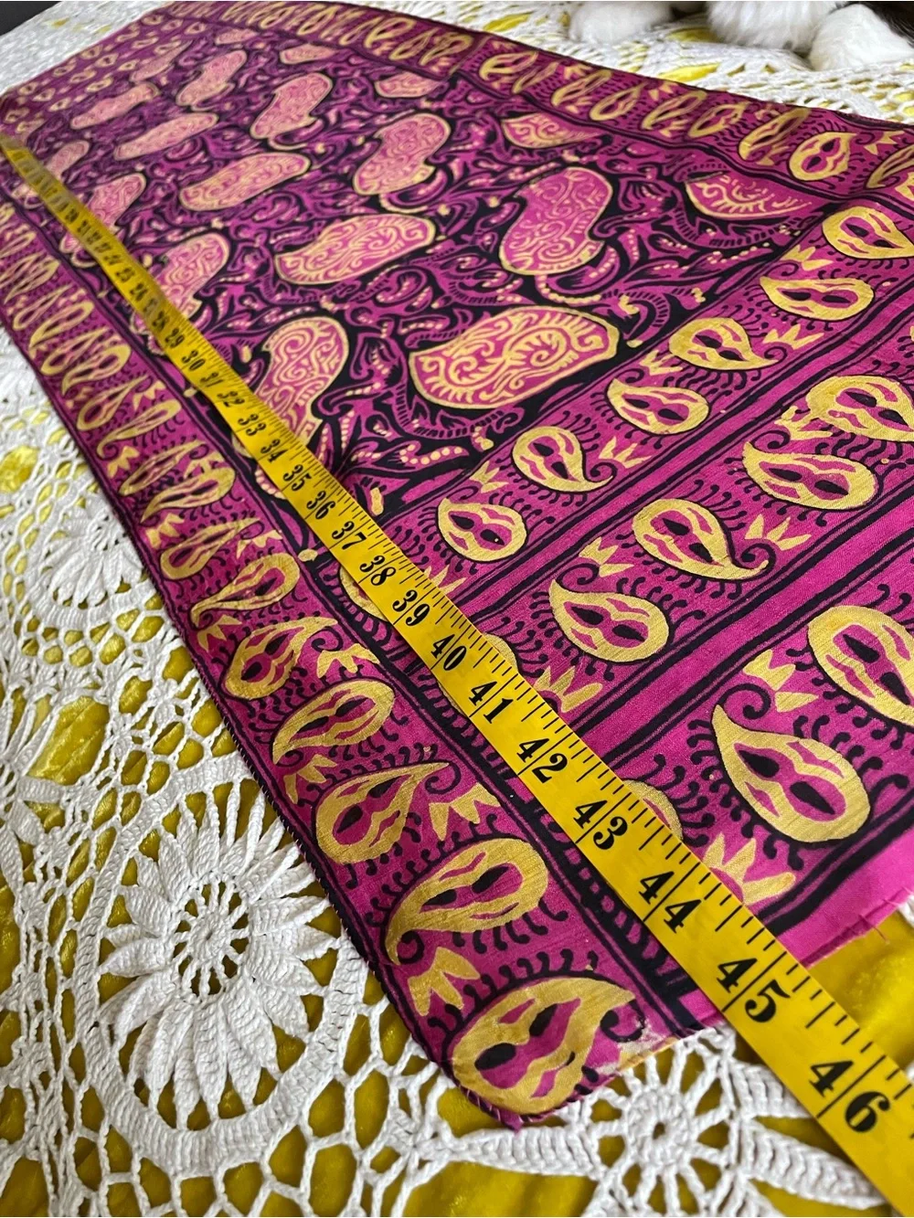 Colorful vintage silk scarf